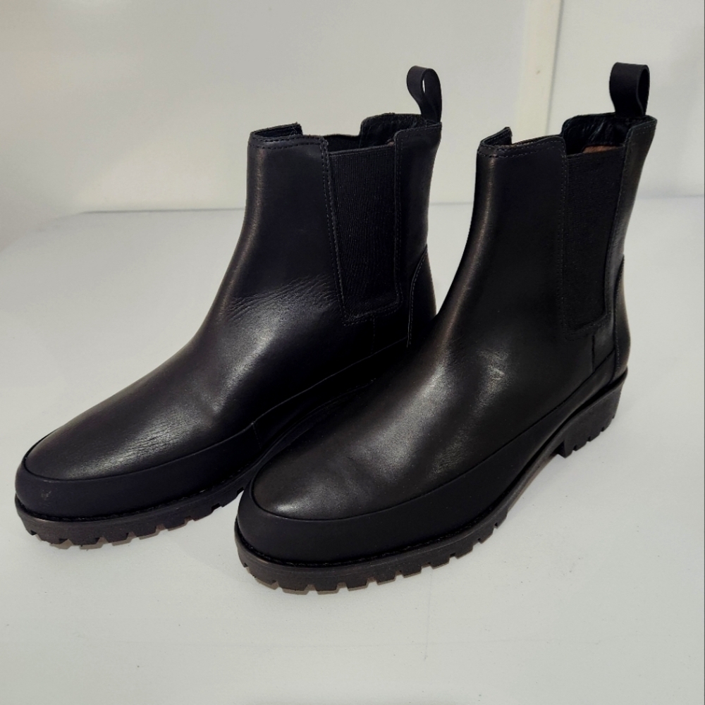 Rebecca Allen Black Leather Ankle Boots, Size 8.5, NWOT